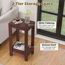 2-Tier End Tables with Storage Shelf, Set of 2 by LJGDeals