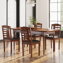 Set of 2 Wood Kitchen Chairs with Faux Leather Upholstered Seat by LJGDeals