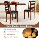 Set of 2 Wood Kitchen Chairs with Faux Leather Upholstered Seat by LJGDeals