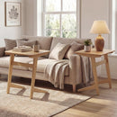C-Shaped End Table Set of 2 with Wood Veneer Top by LJGDeals