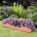 Wooden Raised Garden Bed Planter Box Set of 2 - Brown by LJGDeals