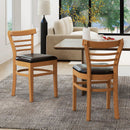 Set of 2 Wooden Dining Chair with Rubber Wood Legs for Restaurant by LJGDeals