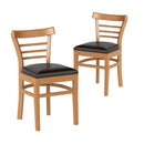 Set of 2 Wooden Dining Chair with Rubber Wood Legs for Restaurant by LJGDeals