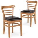 Set of 2 Wooden Dining Chair with Rubber Wood Legs for Restaurant by LJGDeals