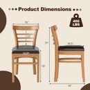 Set of 2 Wooden Dining Chair with Rubber Wood Legs for Restaurant by DirectDeals