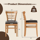 Set of 2 Wooden Dining Chair with Rubber Wood Legs for Restaurant by LJGDeals