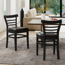 Set of 2 Wooden Dining Chair with Rubber Wood Legs for Restaurant by LJGDeals