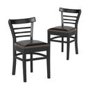 Set of 2 Wooden Dining Chair with Rubber Wood Legs for Restaurant by DirectDeals