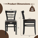 Set of 2 Wooden Dining Chair with Rubber Wood Legs for Restaurant by LJGDeals
