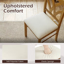 Set of 2 Wooden Dining Chairs Upholstered with Hollowed Backrest and Soft Padded Seat by LJGDeals