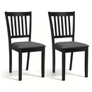 Upholstered Dining Chairs Set of 2 with Rubber Wood Frame by LJGDeals