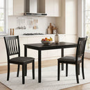 Upholstered Dining Chairs Set of 2 with Rubber Wood Frame by DirectDeals