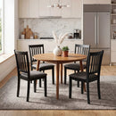 Upholstered Dining Chairs Set of 2 with Rubber Wood Frame by LJGDeals