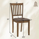 Upholstered Dining Chairs Set of 2 with Rubber Wood Frame by DirectDeals