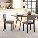 Set of 2 Wooden Dining Chair with Acacia Wood Frame Padded Seat and Back by LJGDeals