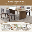 Set of 2 Wooden Dining Chair with Acacia Wood Frame Padded Seat and Back by LJGDeals
