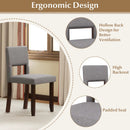 Set of 2 Wooden Dining Chair with Acacia Wood Frame Padded Seat and Back by LJGDeals