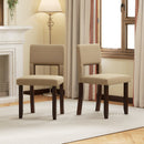 Set of 2 Wooden Dining Chair with Acacia Wood Frame Padded Seat and Back by LJGDeals