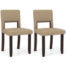 Set of 2 Wooden Dining Chair with Acacia Wood Frame Padded Seat and Back by LJGDeals