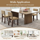 Set of 2 Wooden Dining Chair with Acacia Wood Frame Padded Seat and Back by LJGDeals
