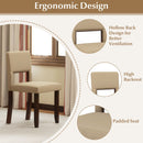 Set of 2 Wooden Dining Chair with Acacia Wood Frame Padded Seat and Back by LJGDeals