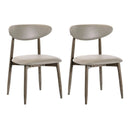 Upholstered Dining Chairs Set of 2 with Curved Backrest by LJGDeals