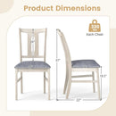 Set of 2 Wooden Upholstered Dining Chairs with High Curved Back by LJGDeals