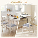 Set of 2 Wooden Upholstered Dining Chairs with High Curved Back by LJGDeals