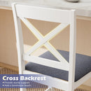 Set of 2 X-Back Bar Stools with Upholstered Cushioned Seats by DirectDeals