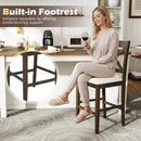 Set of 2 X-Back Bar Stools with Upholstered Cushioned Seats by DirectDeals