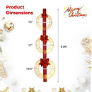 Set of 3 Christmas Lighted Wreaths with Warm White LED Lights and Bows by LJGDeals