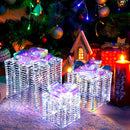 Set of 3 Iridescent Christmas Gift Box with Iridescent Bows by DirectDeals