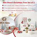 Set of 3 Potted Artificial Christmas Tree Snow-Flocked by LJGDeals