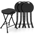 Set of 4 18 Inch Collapsible Round Stools with Handle by LJGDeals