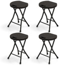 Set of 4 18 Inch Collapsible Round Stools with Handle