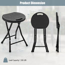 Set of 4 18 Inch Collapsible Round Stools with Handle