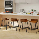 24" Industrial Bar Stool with Low Back - Set of 4 by LJGDeals