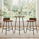 24" Industrial Bar Stool with Low Back - Set of 4 by LJGDeals