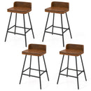 24" Industrial Bar Stool with Low Back - Set of 4 by LJGDeals