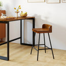24" Industrial Bar Stool with Low Back - Set of 4 by LJGDeals