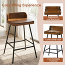 24" Industrial Bar Stool with Low Back - Set of 4 by LJGDeals