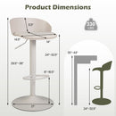 Adjustable Swivel Bar Stools Set of 4 with Back & Footrest