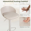 Adjustable Swivel Bar Stools Set of 4 with Back & Footrest