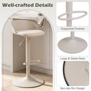 Adjustable Swivel Bar Stools Set of 4 with Back & Footrest