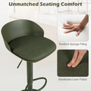 Adjustable Swivel Bar Stools Set of 4 with Back & Footrest