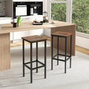 Set of 4 Bar Stool Set 26 Inch Bar Chair with Metal Legs and Footrest by LJGDeals