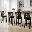 Swivel Bar Stools Set of 4 with Backrest and Footrest by LJGDeals