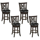 Swivel Bar Stools Set of 4 with Backrest and Footrest by LJGDeals