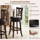 Swivel Bar Stools Set of 4 with Backrest and Footrest by LJGDeals