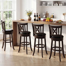 Swivel Bar Stools Set of 4 with Backrest and Footrest by LJGDeals